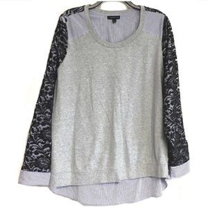 Lane Bryant Lace Blouse - Women's Pinstripe Layered Blouse Shirt Plus 18/20